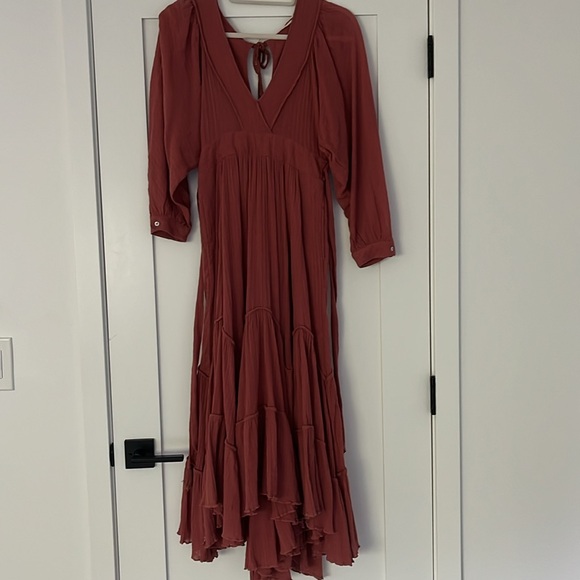 Free People coral maxi dress, XS - Picture 2 of 6
